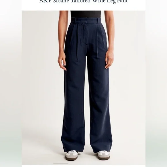 A&F Sloane Tailored Wide Leg Pant - Picture 3 of 6